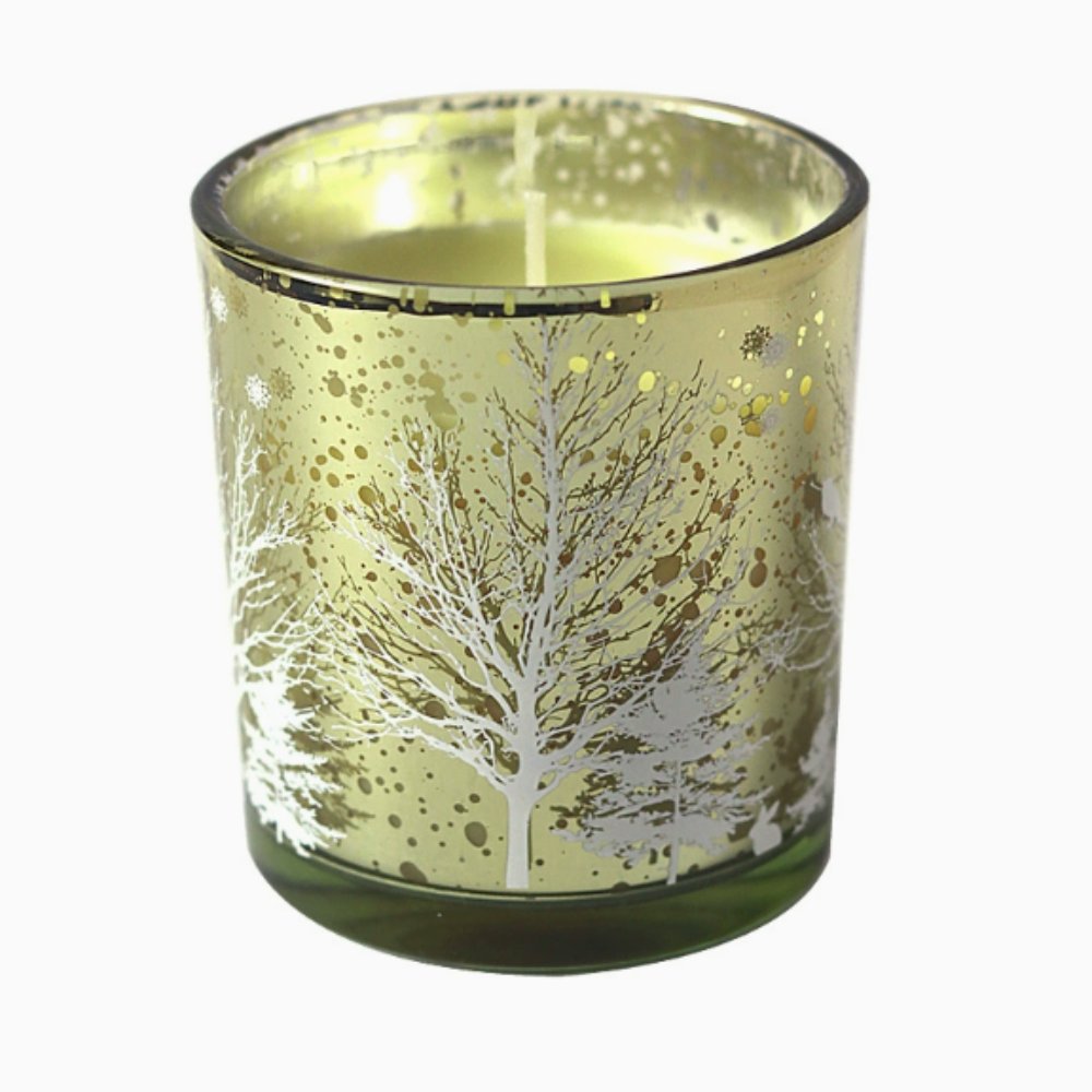 Gold Christmas Tree Candle Vessel
