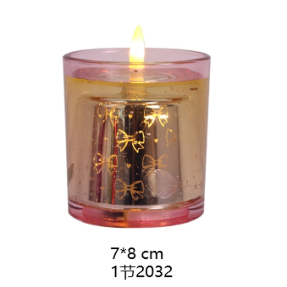 Large Bow Light & Shadow LED Candle Holder