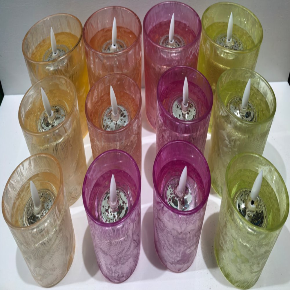 Feather & Starry Light LED Candle Holder