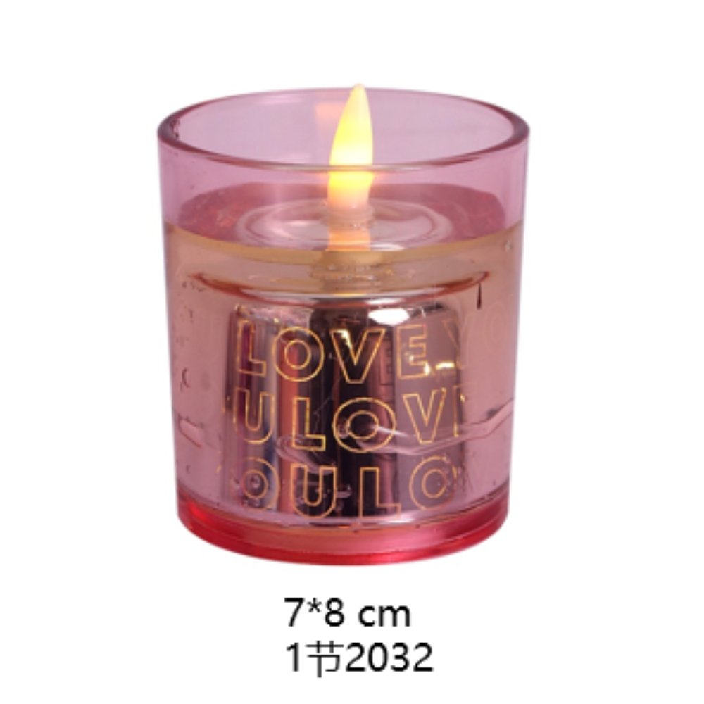 LOVE YOU Light & Shadow LED Candle Holder