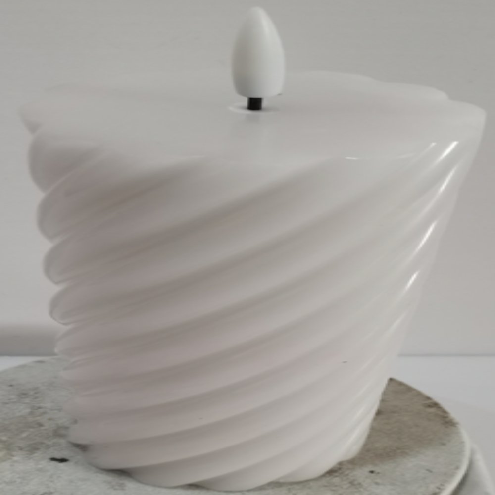 Spiral Stripe Cylindrical LED Electronic Candle